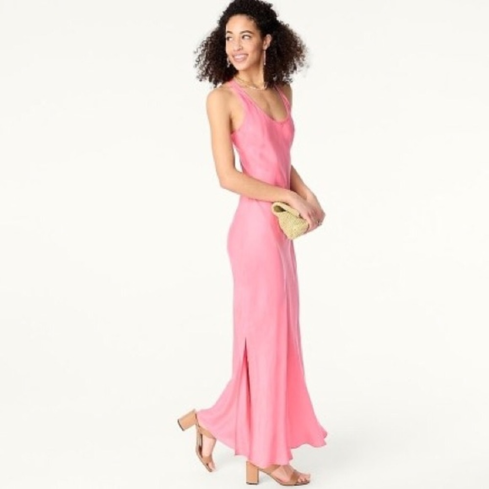 J.Crew Alicia cupro-blend racerback slip dress